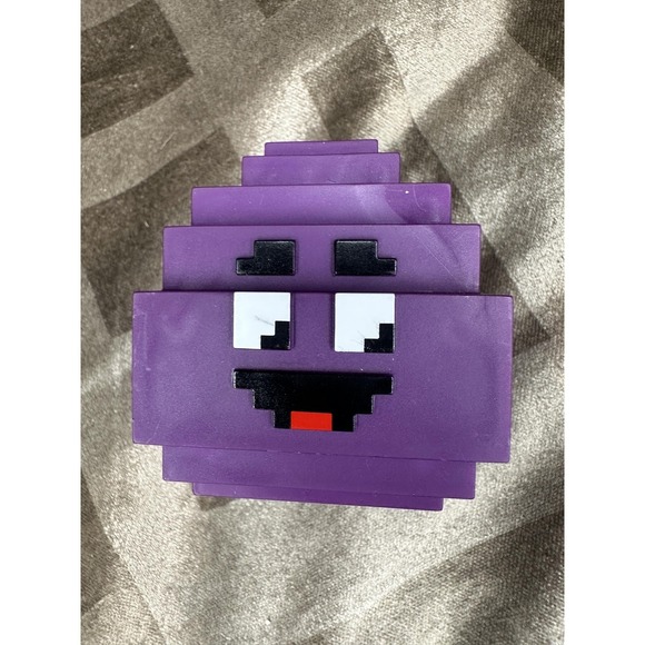 McDonald's Other - Minecraft Grimace Egg Purple Head Toy McDonalds 2025 Cube Block Adult Happy Meal